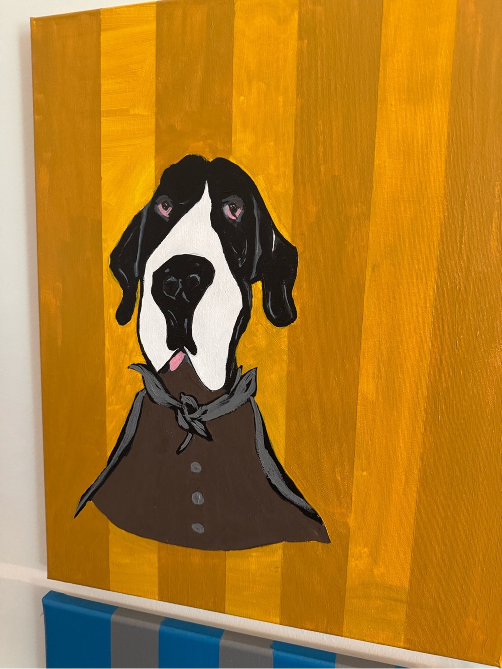 Yellow Dog Portrait Wall Art Print for Pet Lovers - Custom made!